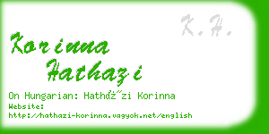 korinna hathazi business card